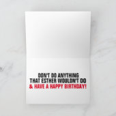 FUNNY CUTE OUDE LADY BIRTHDAY KAART VOOR HAAR (Binnen)