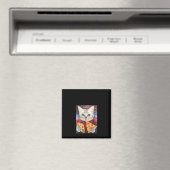 Funny Cute Outer Space Galaxy Cat Meme Pizza Taco Magneet (Insitu (Vaatwasser))