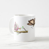 Funny Cute Owl Afbeelding Koffiemok (Voorkant links)