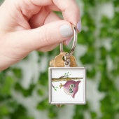 Funny Cute Owl Afbeelding Sleutelhanger (Hand)