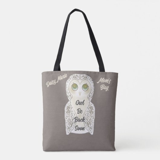 Funny Cute Owl be Back Snel Mam's tas (Achterkant)