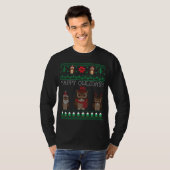 Funny Cute Owl Lovers Owl Ugly KerstSweaters T-shirt (Voorkant volledig)
