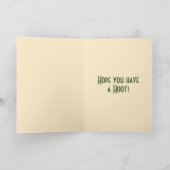 Funny Cute Owl Miss You Chrtistmas Kaart (Binnen)