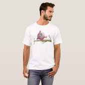 Funny & Cute Owl on a Branch T-shirt (Voorkant volledig)