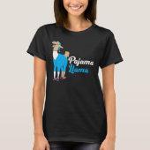 Funny Cute Pajama Llama Bed Time T-shirt (Voorkant)