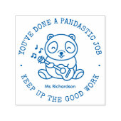 Funny Cute Panda Pun Fantastische baan Teacher Pli Zelfinktende Stempel (Design)