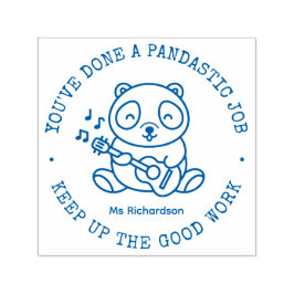 Funny Cute Panda Pun Fantastische baan Teacher Pli Zelfinktende Stempel