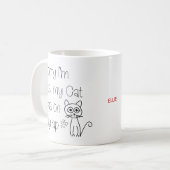 Funny Cute Pardon, ik ben te laat. Koffiemok (Voorkant links)