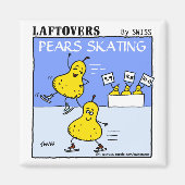 Funny Cute Pears Skating Laftovers Cartoon Magneet (Voorkant)