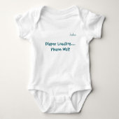 Funny Cute Personalized Custom Name Baby Bodysuit  (Voorkant)