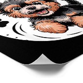 Funny Cute Pet Mix Dog Pup Yes I'm With The Crazy  Poster (Hoek)