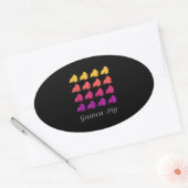 Funny Cute Pet Owner Hamster Ovale Sticker (Envelop)