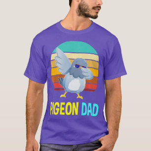 Funny Cute Pigeon Dad Papa Father Gifts Mannen T-shirt