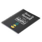 Funny Cute Pineapple Gifts Fruit Humor Humorous Notitieboek (Linkerzijde)