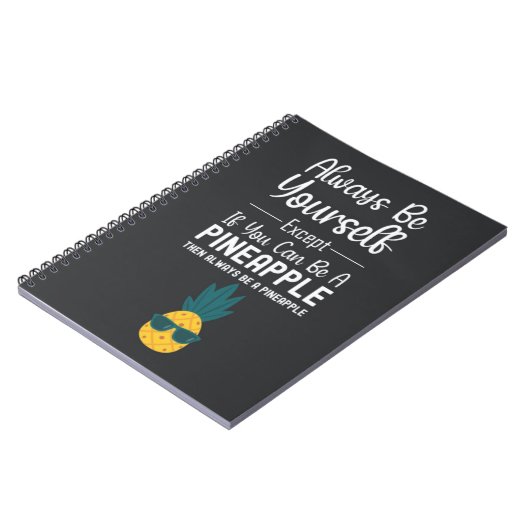 Funny Cute Pineapple Gifts Fruit Humor Humorous Notitieboek (Linkerzijde)