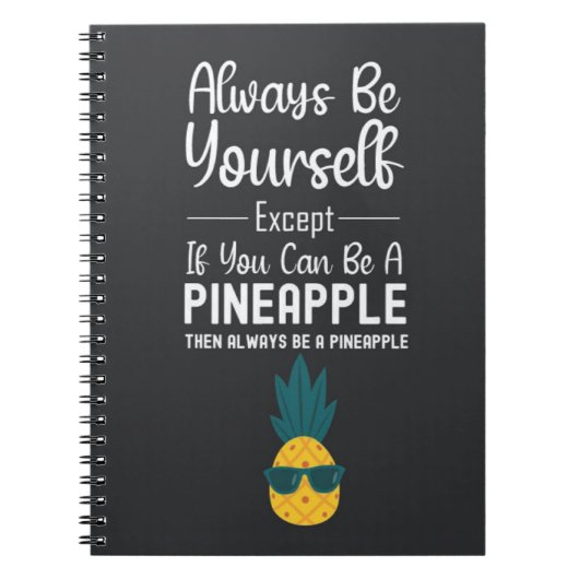 Funny Cute Pineapple Gifts Fruit Humor Humorous Notitieboek (Voorkant)