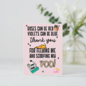 Funny Cute Pink Happy Moederdag uit kat Briefkaart (Staand voorkant)