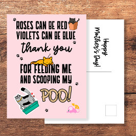 Funny Cute Pink Happy Moederdag uit kat Briefkaart