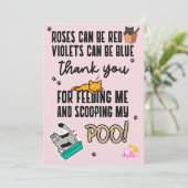 Funny Cute Pink Happy Moederdag uit kat Kaart (Staand voorkant)