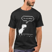 Funny Cute Pixel Offline Rex Game, Cool Dino Game T-shirt (Voorkant)