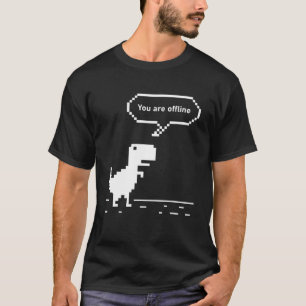 Funny Cute Pixel Offline Rex Game, Cool Dino Game T-shirt