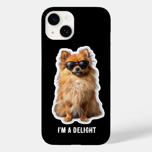 Funny Cute Pomeranian Dog I'm a Delight Case-Mate iPhone Case (Achterkant)