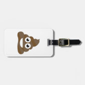 Funny Cute Poop Emoji Bagagelabel (Voorkant horizontaal)