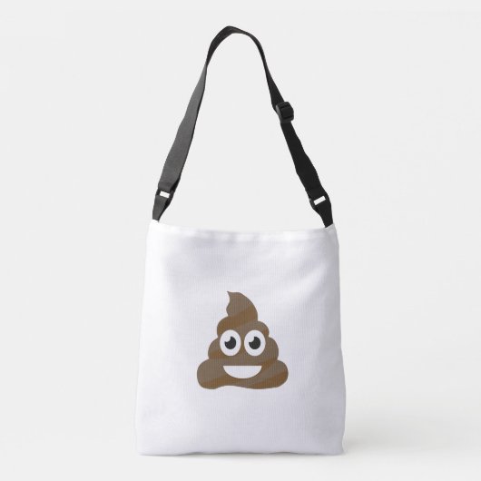 Funny Cute Poop Emoji Crossbody Tas (Achterkant)