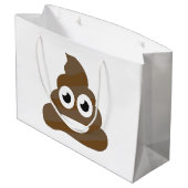Funny Cute Poop Emoji Groot Cadeauzakje (Achterkant Gekanteld)