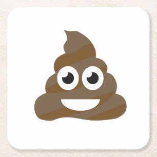 Funny Cute Poop Emoji Kartonnen Onderzetters