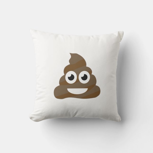 Funny Cute Poop Emoji Kussen (Voorkant)