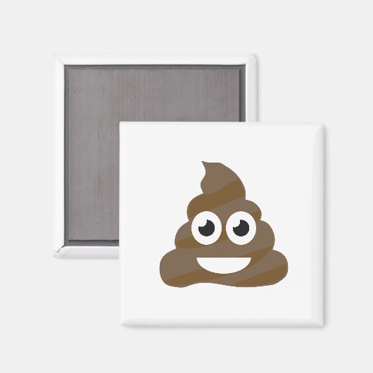 Funny Cute Poop Emoji Magneet (Voorkant / Achterkant)