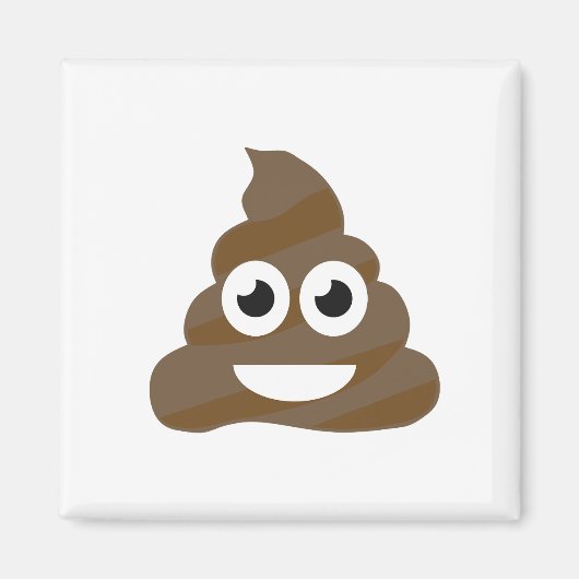 Funny Cute Poop Emoji Magneet (Voorkant)