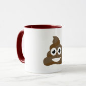 Funny Cute Poop Emoji Mok (Voorkant links)