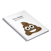 Funny Cute Poop Emoji Notitieboek (Rechterzijde)