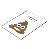 Funny Cute Poop Emoji Notitieboek (Linkerzijde)