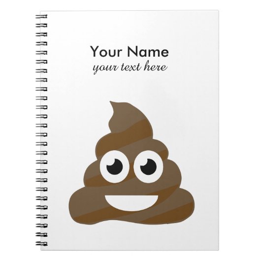 Funny Cute Poop Emoji Notitieboek (Voorkant)