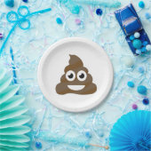 Funny Cute Poop Emoji Papieren Bordje (Feest)