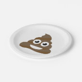 Funny Cute Poop Emoji Papieren Bordje (Gekanteld)