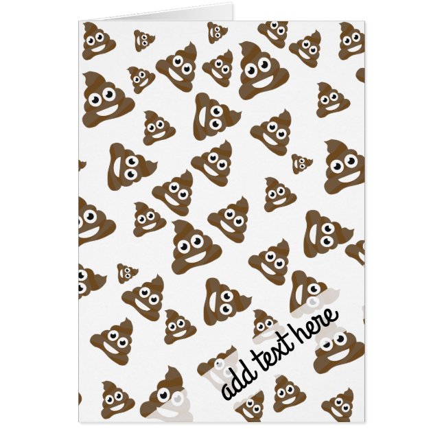Funny Cute Poop Emoji Pattern (Voorkant)