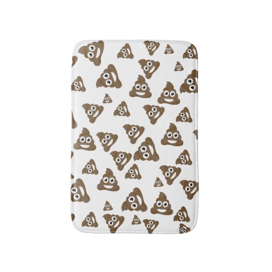 Funny Cute Poop Emoji Pattern Badmat (Voorkant Verticaal)