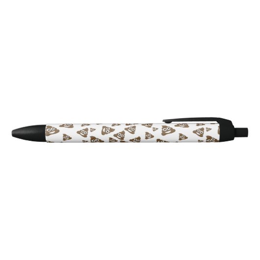 Funny Cute Poop Emoji Pattern Blauwe Inkt Pen (Bovenkant)