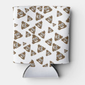 Funny Cute Poop Emoji Pattern Blikjeskoeler (Voorkant)