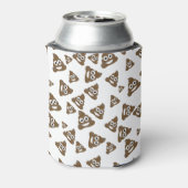 Funny Cute Poop Emoji Pattern Blikjeskoeler (Blikje Achterkant)