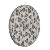 Funny Cute Poop Emoji Pattern Dartbord (Voorkant Links)