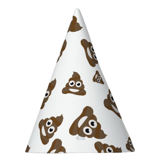 Funny Cute Poop Emoji Pattern Feesthoedjes (Rechts)