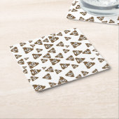Funny Cute Poop Emoji Pattern Kartonnen Onderzetters (Schuin)