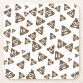 Funny Cute Poop Emoji Pattern Kartonnen Onderzetters (Voorkant)