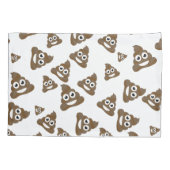 Funny Cute Poop Emoji Pattern Kussensloop (Achterkant)