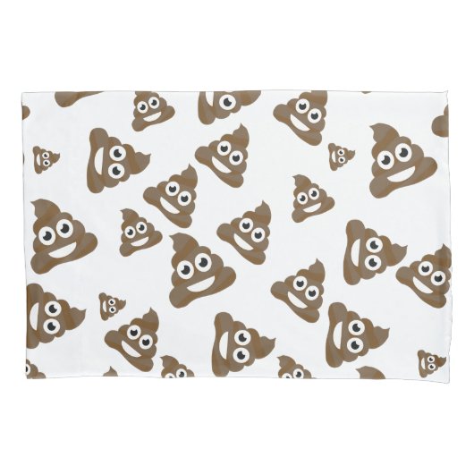 Funny Cute Poop Emoji Pattern Kussensloop (Voorkant)
